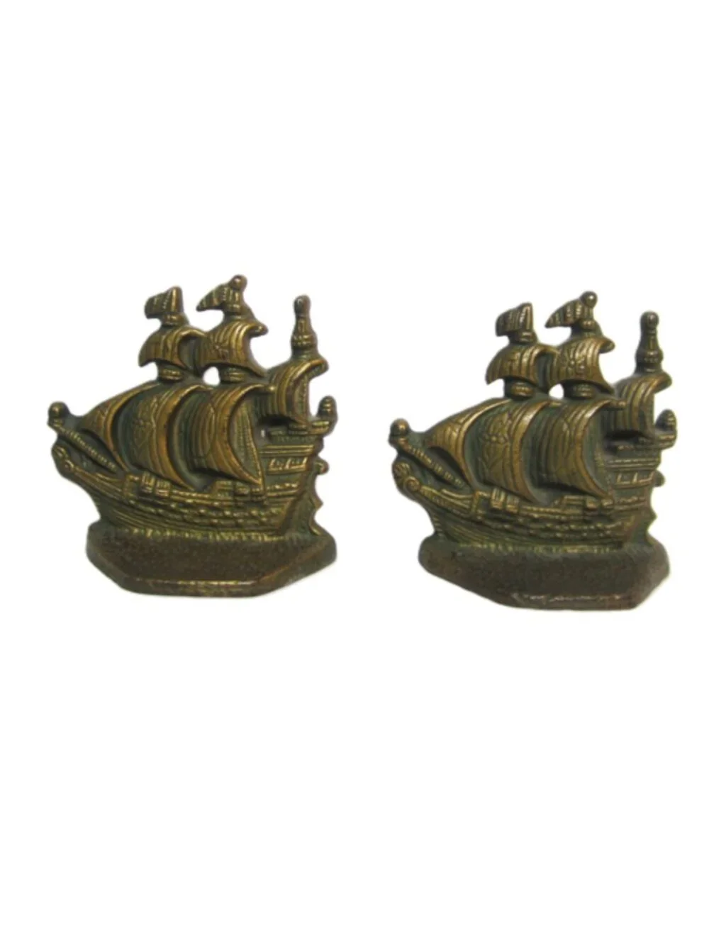 Pair of Antique Vintage Cast Iron 4